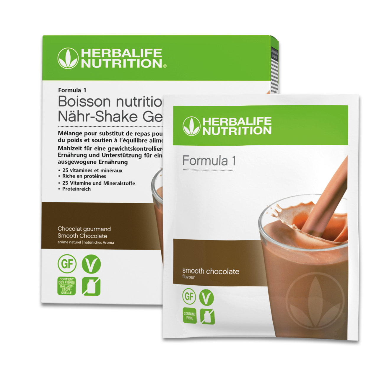 Herbalife Formula 1 Shake Smooth Chocolate/Cookie Crunch 7 Portionspackungen