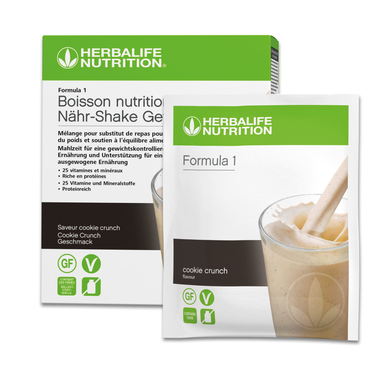 Herbalife Formula 1 Shake Smooth Chocolate/Cookie Crunch 7 Portionspackungen